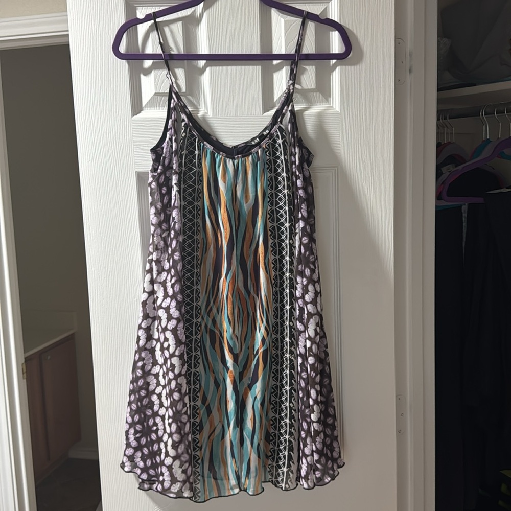 Express Flowy Strapless Mini Dress